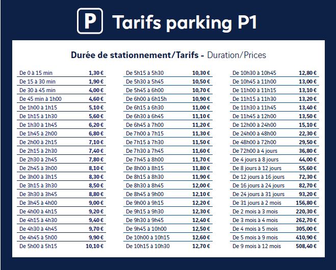 car park fees P1